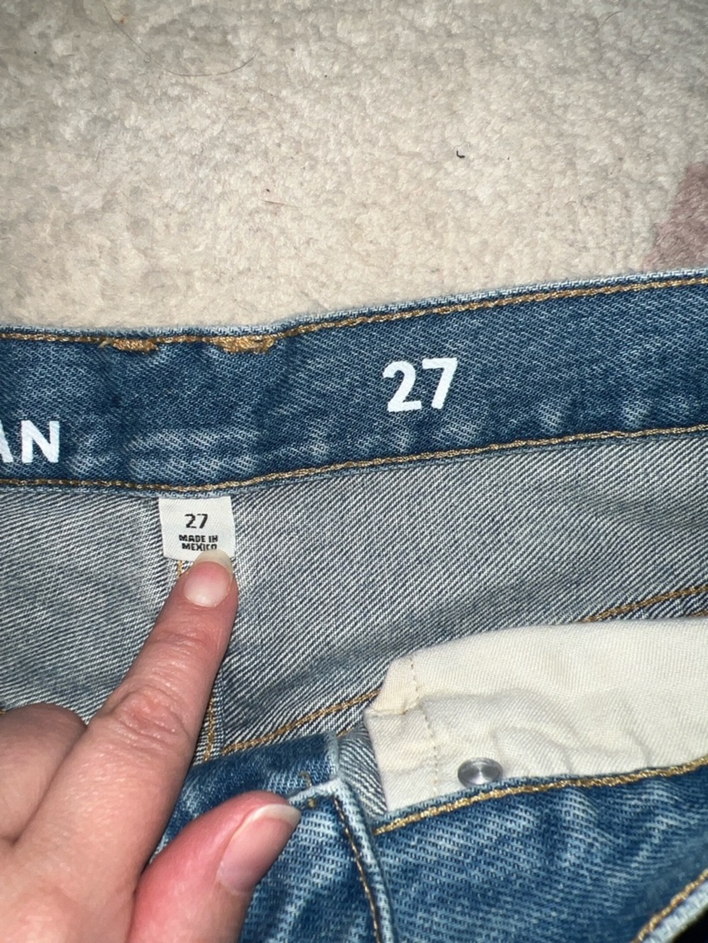 J. Crew Blue Paint-Splatter Slouchy Boyfriend Jeans - Picture 5 of 9